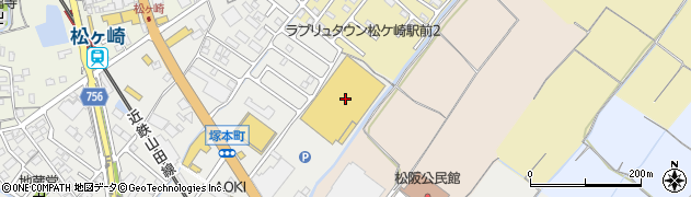 ダイソーホームセンターコーナン松阪塚本店周辺の地図