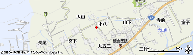 愛知県田原市越戸町才八周辺の地図