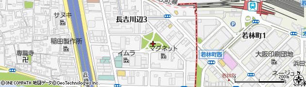 長吉東部南公園周辺の地図
