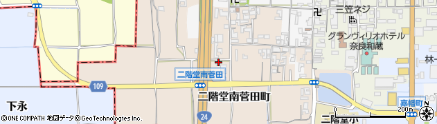 奈良県天理市二階堂南菅田町周辺の地図