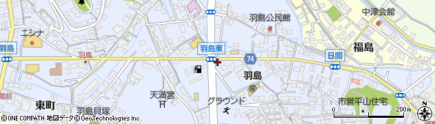岡山県倉敷市羽島周辺の地図