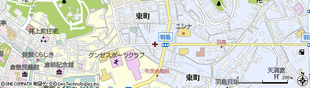 岡山県倉敷市東町周辺の地図