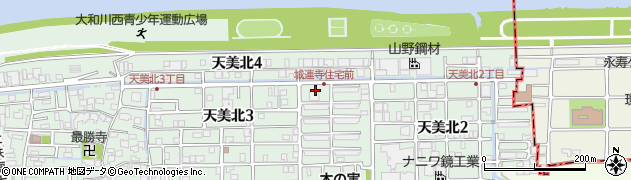 大阪府松原市天美北3丁目3周辺の地図