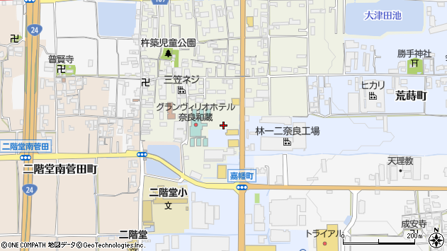 〒632-0081 奈良県天理市二階堂上ノ庄町の地図
