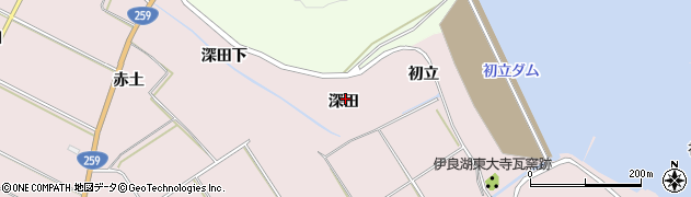 愛知県田原市伊良湖町深田周辺の地図