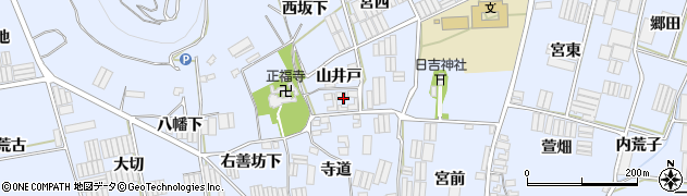 愛知県田原市小塩津町（山井戸）周辺の地図