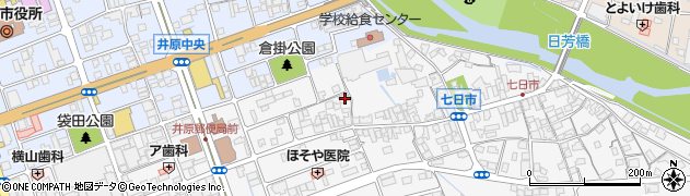 岡山県井原市七日市町60周辺の地図