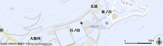 愛知県田原市和地町谷ノ田周辺の地図