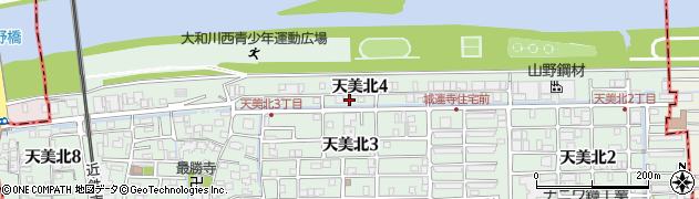大阪府松原市天美北4丁目8周辺の地図