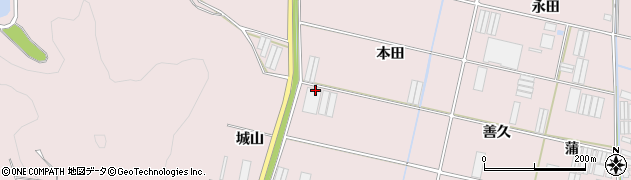 愛知県田原市堀切町本田周辺の地図