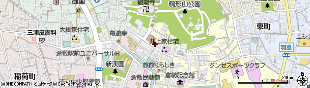 倉敷本町郵便局周辺の地図
