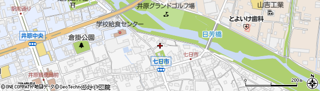 岡山県井原市七日市町502周辺の地図