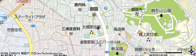 天然温泉阿智の湯ドーミーイン倉敷駐車場周辺の地図