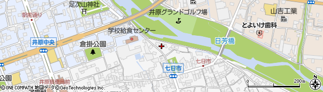 岡山県井原市七日市町496周辺の地図