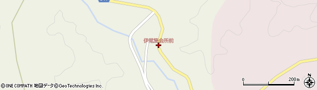 伊尾集会所前周辺の地図