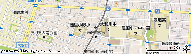 大阪府大阪市住吉区遠里小野周辺の地図
