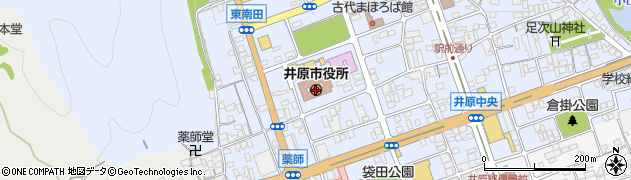 岡山県井原市周辺の地図