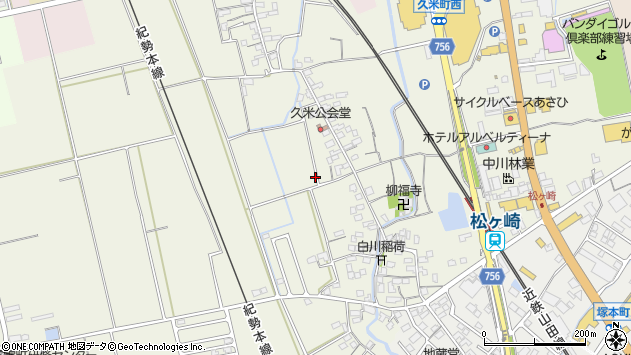 〒515-2122 三重県松阪市久米町の地図