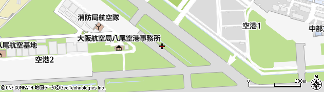 大阪府八尾市空港周辺の地図
