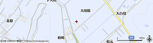 愛知県田原市和地町大田原周辺の地図