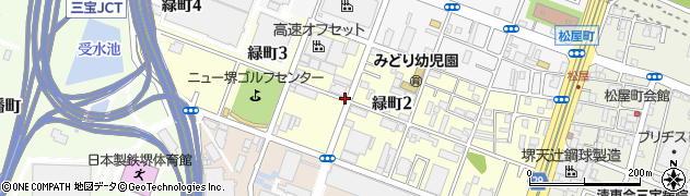 大阪府堺市堺区緑町周辺の地図