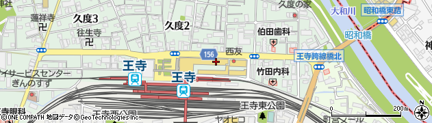 奈良中央信用金庫王寺支店周辺の地図