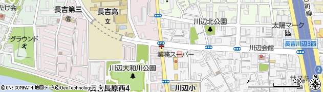 長吉高校前周辺の地図