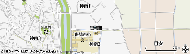 奈良県斑鳩町（生駒郡）神南周辺の地図
