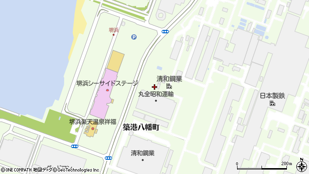 〒590-0901 大阪府堺市堺区築港八幡町の地図
