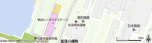 大阪府堺市堺区築港八幡町周辺の地図