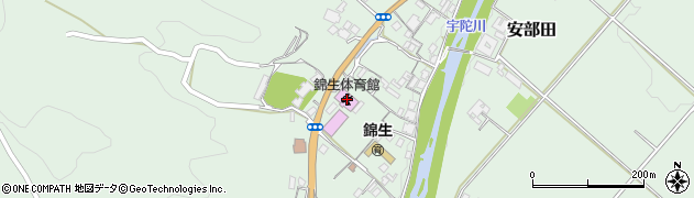 錦生体育館周辺の地図
