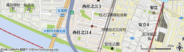 市営西住之江住宅周辺の地図