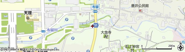 奈良県天理市布留町周辺の地図