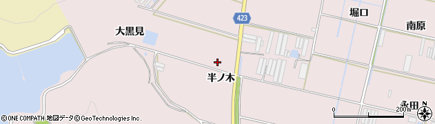 愛知県田原市堀切町半ノ木周辺の地図