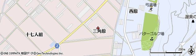 愛知県田原市堀切町（三角原）周辺の地図