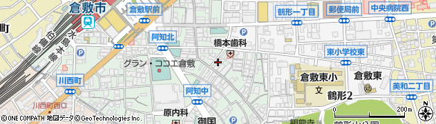 カクレミノ家　倉敷周辺の地図