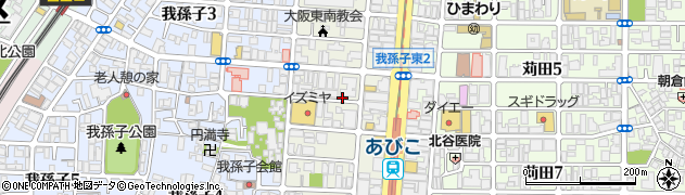大阪府大阪市住吉区我孫子東周辺の地図