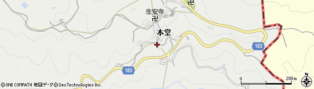 大阪府柏原市本堂289周辺の地図