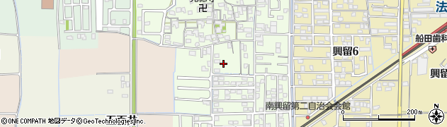 奈良県斑鳩町（生駒郡）服部周辺の地図