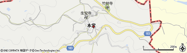 大阪府柏原市本堂275周辺の地図