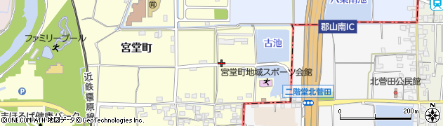 奈良県大和郡山市宮堂町周辺の地図