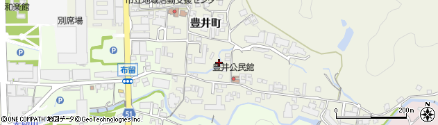 奈良県天理市豊井町115周辺の地図
