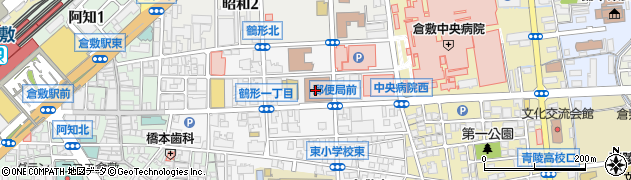 倉敷郵便局周辺の地図