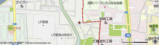 奈良県生駒郡安堵町岡崎160周辺の地図