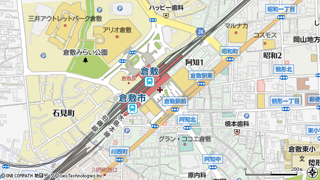 〒710-0055 岡山県倉敷市阿知の地図