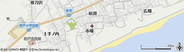 愛知県田原市若見町市場周辺の地図