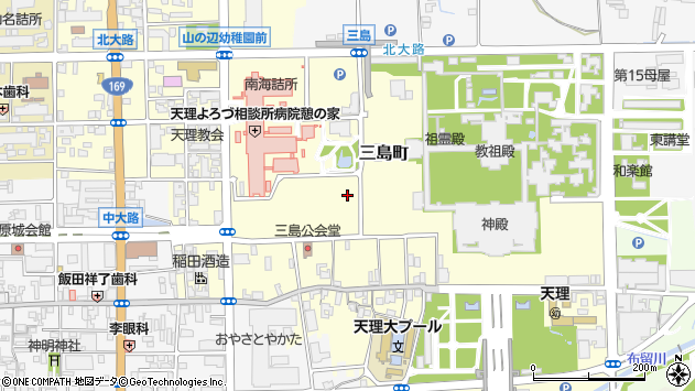 〒632-0015 奈良県天理市三島町の地図