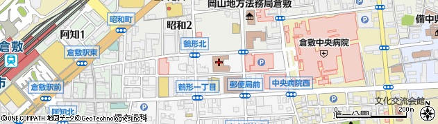 ケアハウスつるがた倉敷中央ヘルパーステーション周辺の地図