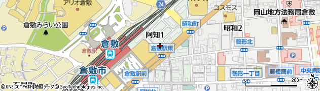 ニッポンレンタカー倉敷駅前営業所周辺の地図