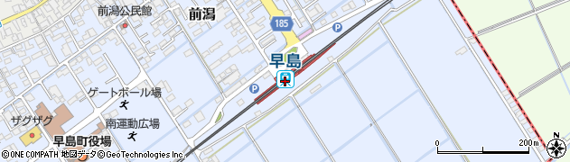 早島駅周辺の地図